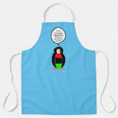 Gepersonaliseerde pratende Ms Penguin Afrikaanse D Schort (Voorkant)