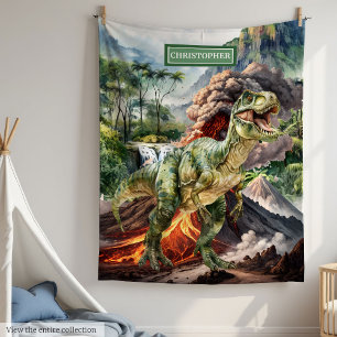 Gepersonaliseerde Prehistorische Dinosaurus Deken 
