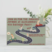 Gepersonaliseerde Prehistorische Kleurrijke Dinosa Kaart (Staand voorkant)