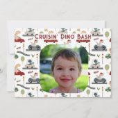 Gepersonaliseerde Prehistorische Kleurrijke Dinosa Kaart (Achterkant)