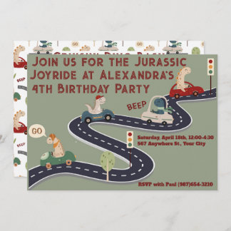 Gepersonaliseerde Prehistorische Kleurrijke Dinosa Kaart