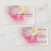 Gepersonaliseerde Premium Linnen Kleurrijke Abstra Visitekaartje (Voorkant / Achterkant)