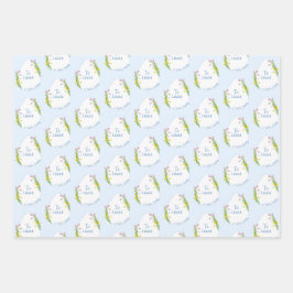 Gepersonaliseerde Preppy Floral Paasei Inpakpapier Vel