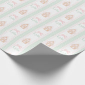 Gepersonaliseerde Preppy Gingerbread House Custom  Cadeaupapier (Hoek)