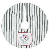Gepersonaliseerde Preppy Holiday Krans Monogram & Kerstboom Rok (Voorkant)