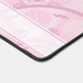 Gepersonaliseerde Preppy in roze Mandala Art Deco Bureaumat (Hoek)