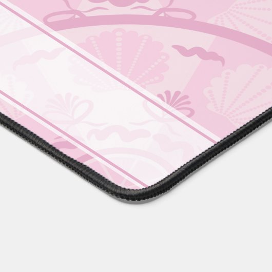 Gepersonaliseerde Preppy in roze Mandala Art Deco Bureaumat (Hoek)