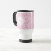Gepersonaliseerde Preppy in roze Mandala Art Deco Reisbeker (Voorkant links)