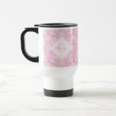 Gepersonaliseerde Preppy in roze Mandala Art Deco Reisbeker (Links)