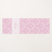 Gepersonaliseerde Preppy in roze Mandala Art Deco Yogamat (Voorkant (horizontaal))