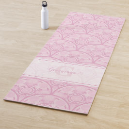 Gepersonaliseerde Preppy in roze Mandala Art Deco Yogamat