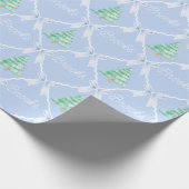 Gepersonaliseerde Preppy Kerstboom Aangepaste naam Cadeaupapier (Hoek)