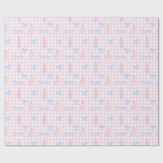 Gepersonaliseerde Preppy Notenkraker Aangepaste na Cadeaupapier (Vlak)