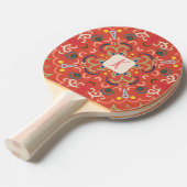 Gepersonaliseerde Preppy Retro Ping Pong Paddle Tafeltennisbatje (Voorkant Gekanteld)