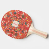 Gepersonaliseerde Preppy Retro Ping Pong Paddle Tafeltennisbatje (Zijkant)
