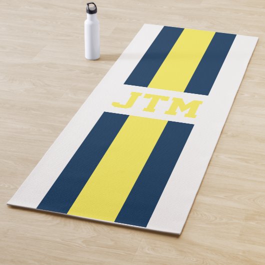 Gepersonaliseerde Preppy Yoga Mat Monogram Strepen (In situ)