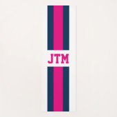 Gepersonaliseerde Preppy Yoga Mat Monogram Strepen (Voorkant)