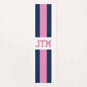 Gepersonaliseerde Preppy Yoga Mat Monogram Strepen (Voorkant)