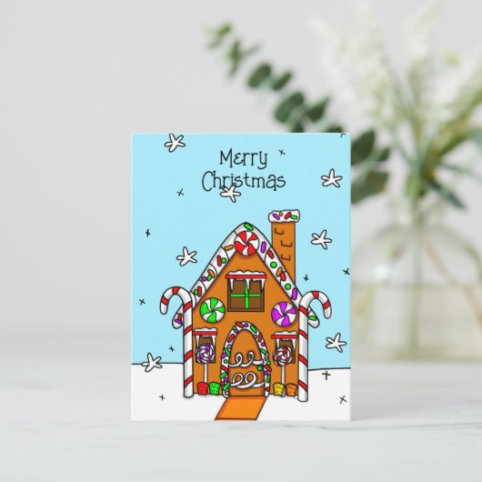 Gepersonaliseerde pretkerst briefkaart (Staand voorkant)