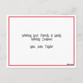 Gepersonaliseerde pretkerst briefkaart (Achterkant)