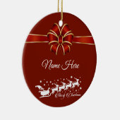 Gepersonaliseerde pretkerst keramisch ornament (Rechts)