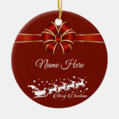 Gepersonaliseerde pretkerst keramisch ornament (Voorkant)