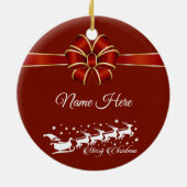 Gepersonaliseerde pretkerst keramisch ornament (Achterkant)