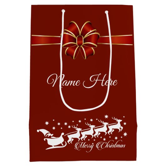 Gepersonaliseerde pretkerst medium cadeauzakje (Achterkant)