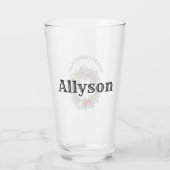 Gepersonaliseerde pretkerst met feestdag glas (Achterkant)