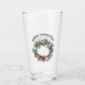Gepersonaliseerde pretkerst met feestdag glas (Voorkant)