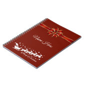 Gepersonaliseerde pretkerst notitieboek (Linkerzijde)