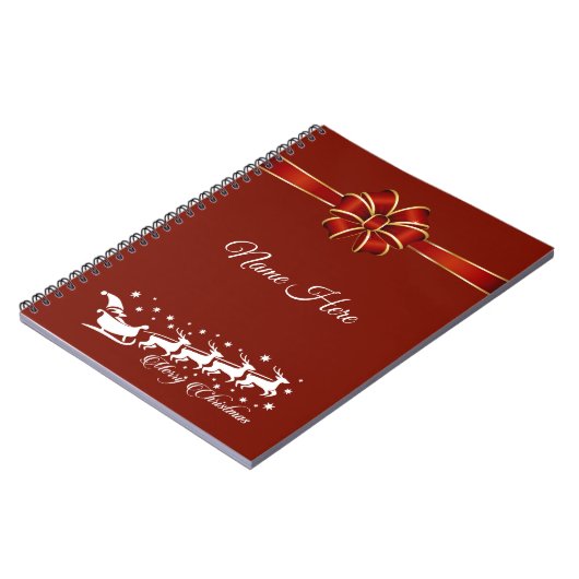 Gepersonaliseerde pretkerst notitieboek (Linkerzijde)