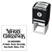 Gepersonaliseerde pretkerst  zelfinktende stempel (In situ)