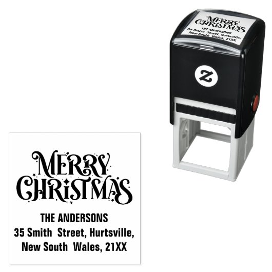 Gepersonaliseerde pretkerst  zelfinktende stempel (In situ)