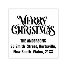 Gepersonaliseerde pretkerst  zelfinktende stempel