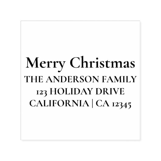 Gepersonaliseerde pretkerst zelfinktende stempel (Design)