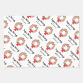 Gepersonaliseerde Prettige feestdagen Cookie Wreat Inpakpapier Vel (Voorkant)