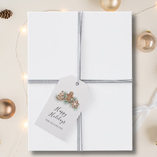 Gepersonaliseerde Prettige feestdagen Cookies Cadeaulabel