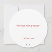 Gepersonaliseerde Prettige feestdagen Red Monogram Feestdagenkaart (Achterkant)