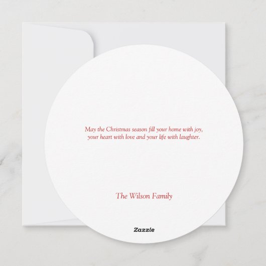 Gepersonaliseerde Prettige feestdagen Red Monogram Feestdagenkaart (Achterkant)