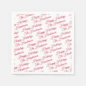 Gepersonaliseerde Prettige feestdagen Servet (Voorkant)