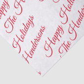 Gepersonaliseerde Prettige feestdagen Tissuepapier (Detail)