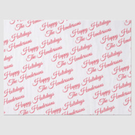 Gepersonaliseerde Prettige feestdagen Tissuepapier