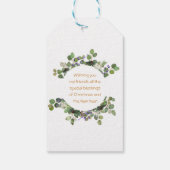 Gepersonaliseerde Prettige feestdagen waterverf Cadeaulabel (Achterkant)