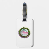 Gepersonaliseerde prettige kerst. bagagelabel (Achterkant verticaal)