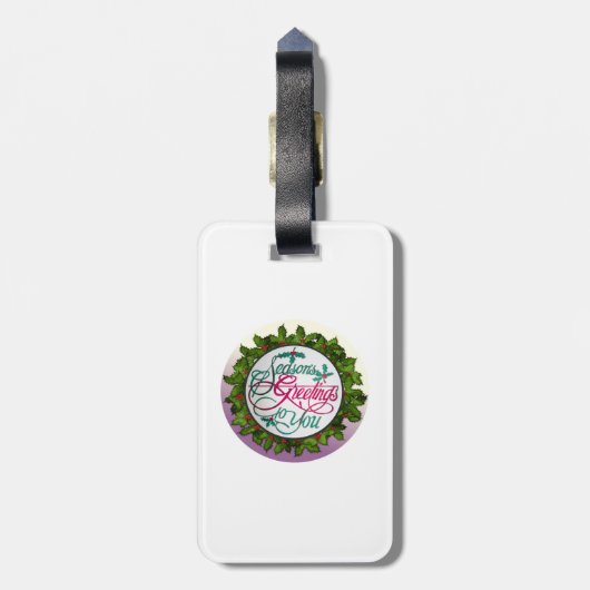 Gepersonaliseerde prettige kerst. bagagelabel (Achterkant verticaal)