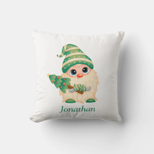 Gepersonaliseerde prettige kerst-kotter-jongen kussen