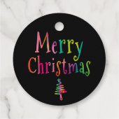 Gepersonaliseerde prettige kerstkerst bedankjes labels (Achterkant)