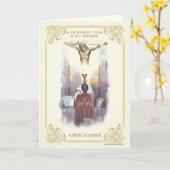 Gepersonaliseerde priesteres Religieuze Jezus Kaart (Gele Bloem)