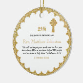 Gepersonaliseerde PRIESTERWIJDING JUBILEUM Prieste Keramisch Ornament (Links)